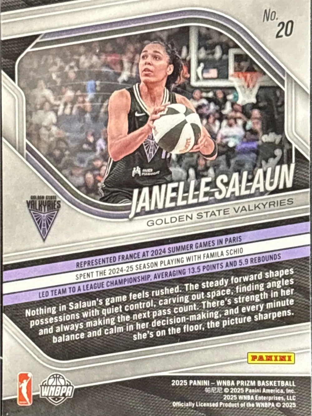 Janelle Salaun Rookie Silver Prizm Basketball Card